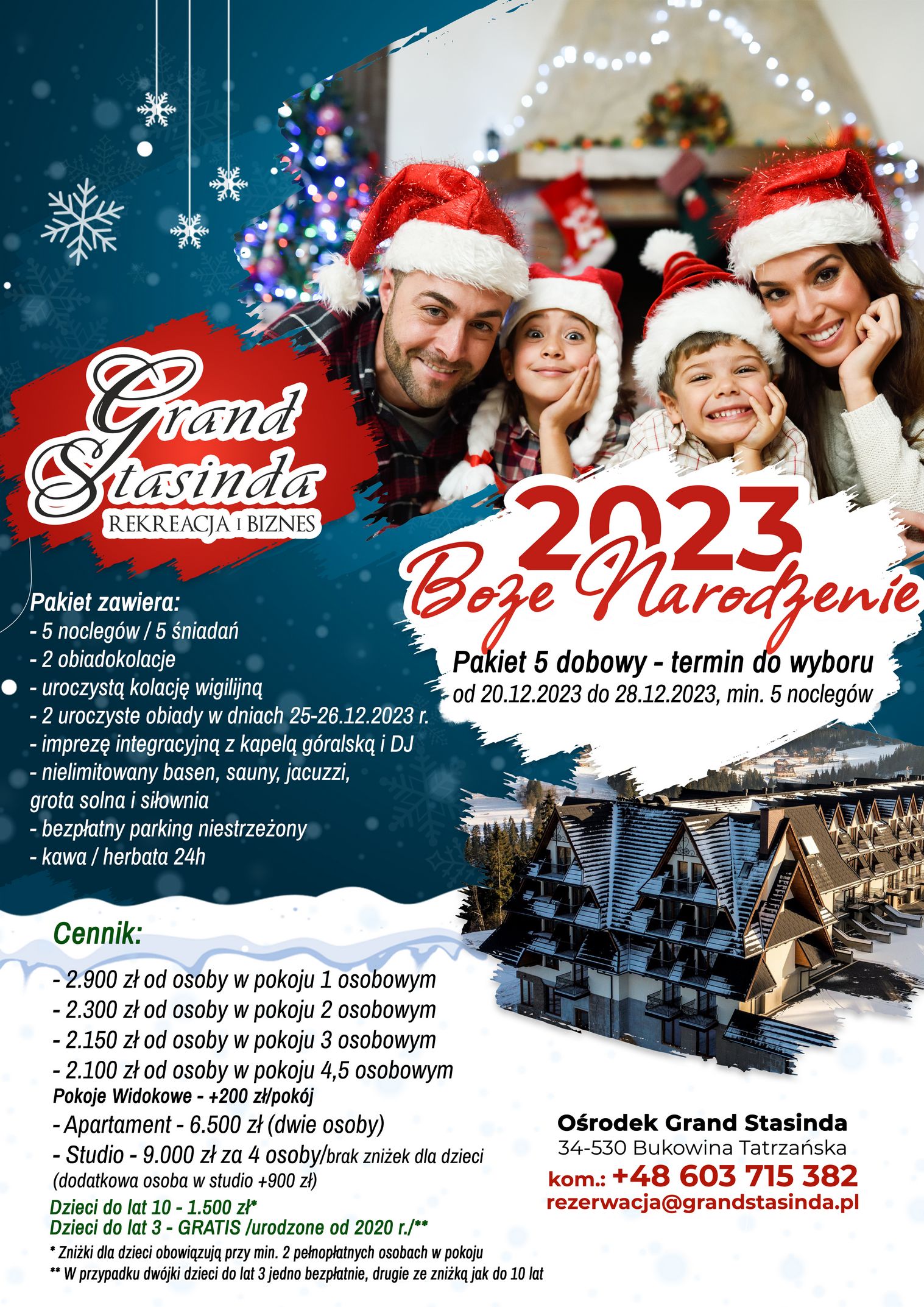 oferty boże narodzenie zakopane 2023