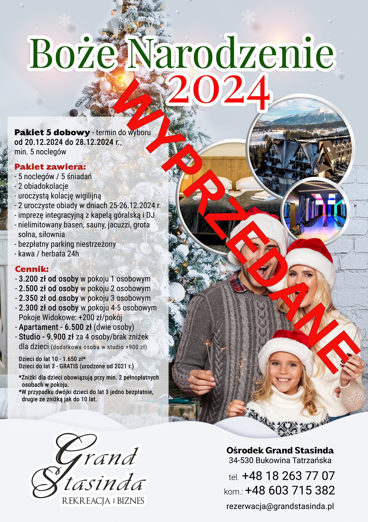 oferty boże narodzenie zakopane 2024