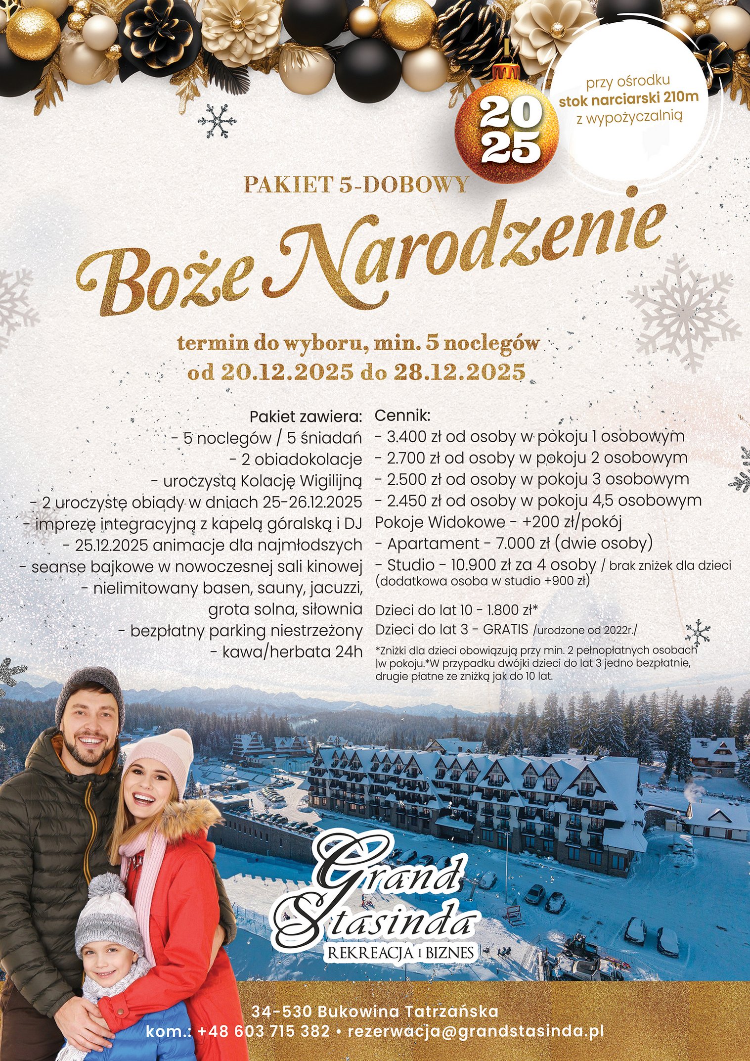 oferty boże narodzenie zakopane 2025